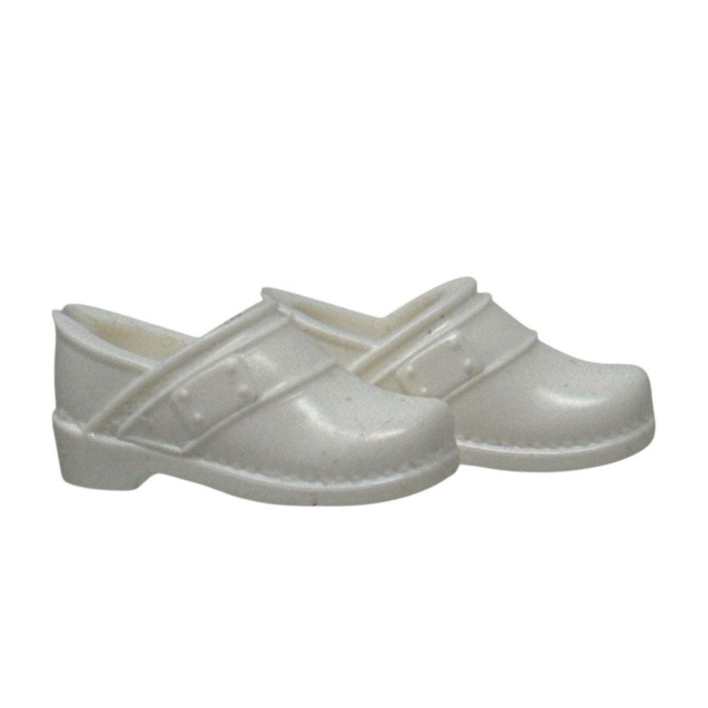 Mattel White Clog Shoes Barbie Fashionistas Footwear Doll Accessories